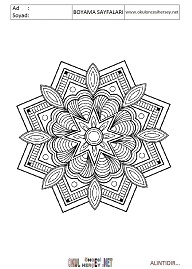 Mandala boyama sayfaları